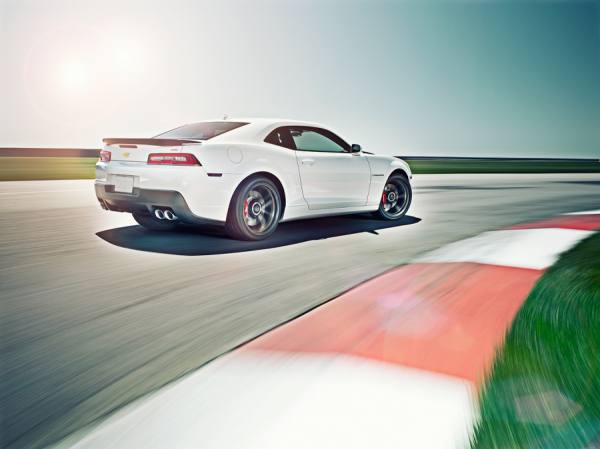 Photograph Simon Stock Chevy Camarro Race Track on One Eyeland